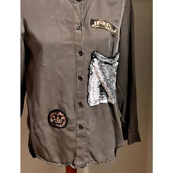 Fun Army Long Sleeve Small Down Shirt size Medium #148 - Picture 6 of 6